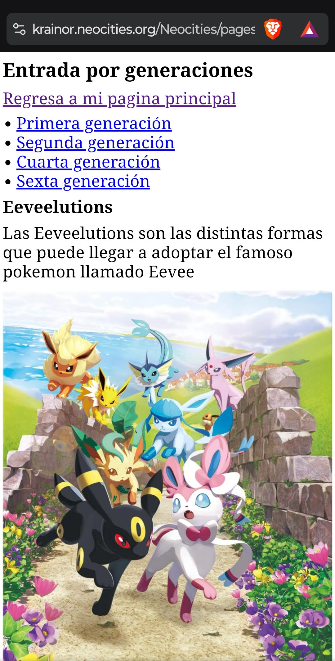 Primera página Web